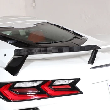 Za Chevrolet Corvette C8 Z51 Z06 2020-2024 Pravi Ogljikovih Vlaken Avto Zadaj Prtljažnik Spojler Krilo Kritje Trim Nalepke Avto Dodatki