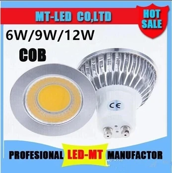 COB led žarometi, 6W 9W 12W led sijalka GU10/GU5.3/E27/E14 85-265V MR16 12 V Cob led žarnice topla bela hladna bela žarnica led luči