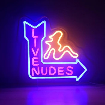 V živo Nudes Neon Znak Luči Ples Klubi Bar Strip Club Dekoracijo Ročno Izdelane Flex LED Neon Luči po Meri Neon Znak