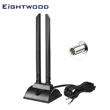 Eightwood 700-960/1710-2700MHz Magnetni Osnove 4G LTE Mobilna Dvojno Anteno z TS9 Moški, 2m Kabel za MiFi Mobilne dostopne točke wifi Usmerjevalnik
