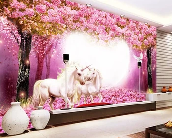3d ozadje Toplo Taoyuan Belem Konju, Samorog 3D bar KTV ozadju stene papirja doma dekor dnevna soba, spalnica zidana