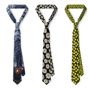 Marjetica, Natisnjena Moške Vezi 8 cm Slim Neckties Fashion Majica Dodatki za Dnevno Obrabe Cravat svate Darilo Vratu Vezi Za Moške