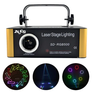 SD Program Kartico Edti 500mW RGB Raznobarvno Animacija Scan Laserski Projektor Luči DMX Svetlobni Disco Klub DJ Party Kažejo Razsvetljavo
