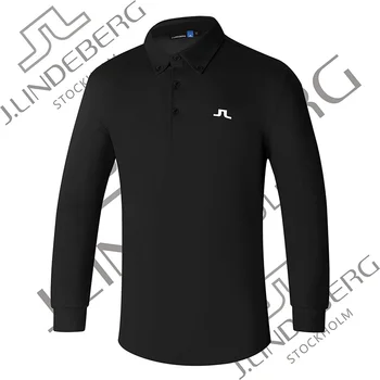 J Moških je Golf Šport Jesen Zima Dolgo Sleeved Dihanje POLO Majica GT21014384249