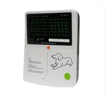A3 12 svinec veterinarski EKG stroj z EKG kabla in elektrode za živali, kot so psi,mačke, konji, ovce itd.