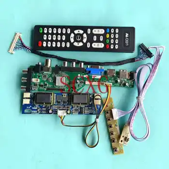 DVB Digitalni LCD Krmilnik Odbor Fit LM170E02 LM170E03 USB VGA AV RF HDMI je Združljiv Komplet DIY 17