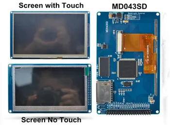 4.3 palčni 40PIN 16M CPLD TFT LCD Zaslon s PCB Board (Touch/No Touch) MD043SD Pogon IC XPT2046 Dotik IC 480*272