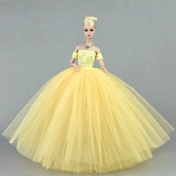Nova Lutka oblek rumeno obleko poročno obleko za fr Xinyi ST BB 1:6 lutke BBA1