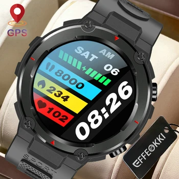 2023 Smartwatch GPS Vgrajena IP68 Vodotesen za Moške HD Veliki Krog Zaslona BT klice Več Šport Načini Men ' s Fitness Tracker