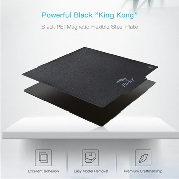 Črna PEI Magnetni Fleksibilne Jeklene Plošče Creality 3D Tiskalnik Del 235*235*0.4 mm Močan Oprijem za Edaja-3 Edaja - je Serije 5