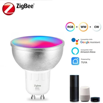 AC85-265V WIFI Tuya Smart Zigbee Svetlobe Pokal 6W RGBW Zatemnitev Barve Tonika GU10 Mobilni Telefon APP Nadzor Pozornosti