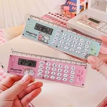 Korejski Osebnost, Ustvarjalno, Srčkan Dual-namen Zložljiva Band Računalnik Vladar 15 cm Mala Podjetja Dobave Mini Kalkulator