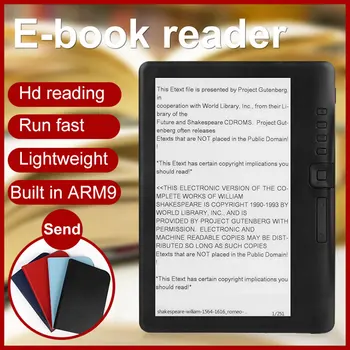 E-book Bralnik s 7-palčni HD TFT Zaslon Digitalni MP3 Zvok Predvajalnik Glasbe Tablični Črna 16GB NAS Plug