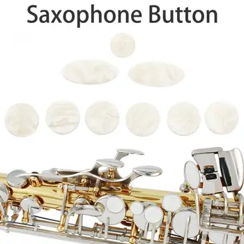 9pcs / set Saksofon Prst Gumbi Biser Pravi Abalone Shell Popravil Delov Sax Zamenjava Vložkov Tipke