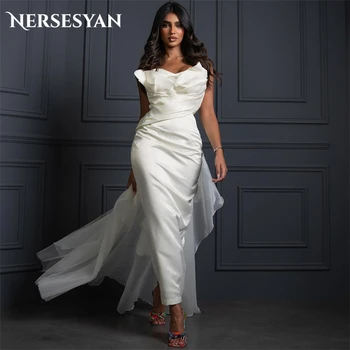 Nersesyan Moda Saten Naguban Poročne Obleke Sexy Morska Deklica Brez Rokavov Til Formalne Poročne Halje Luksuzni 2023 Vestidos De Novia
