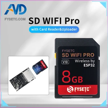 FYSETC 8GB SD WIFI PRO, ki Temelji na ESP32 s Kartico Bralec & Uploader Odbor Podpira Spletni Strežnik Brezžične prenosne naprave za 3D Tiskalniki