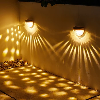 10Pack LED Sončno Svetlobo na Prostem Stenske Svetilke Energije Vrt Nepremočljiva Ograjo Lučka Božični Okraski, Festoon Led 