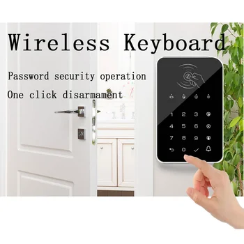 Nepremočljiva RFID Kartice Črna Kondenzator RFID Kartice 433 Geslo Brezžične Tipkovnice Touch Key Gospodinjski Alarm Povezavo, Da Gostitelj