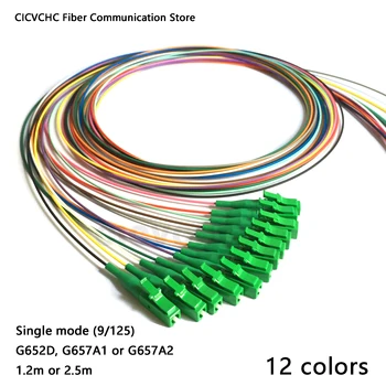 12 barve LC/APC Vlaken Podaljšek s Enoten način (G652D, G657A1, G657A2)