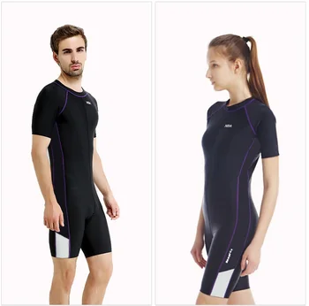 NSA Kratkimi Rokavi Ženske Kopalke enodelne Kopalke za Moške, Plavalna obleka, Konkurenčno, Plavanje Obleko Plus Velikost Ženske Kopalke