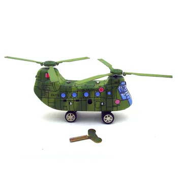 [Zabavno] Odraslih Kolekcija Retro Veter igrača Kovinski Tin Twin-vijak vojaški helikopter, ki transportno letalo po maslu igrača igrača letnik