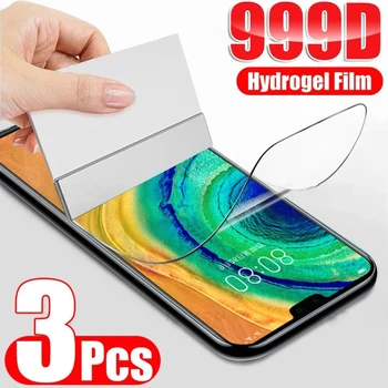 3PCS Hydrogel Film Za Huawei Mate 50E 40E 30E RS 50 40 Pro Plus 30 Lite Polno Kritje Telefon Zaslon Patron Zaščitno folijo