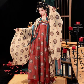 Han Xu[Chaohua Banket]Hanfu žensk Chinoiserie slog poletne velike sleeved majico, celoten komplet obnovitvenih slog, prsi, dolžina, narejen