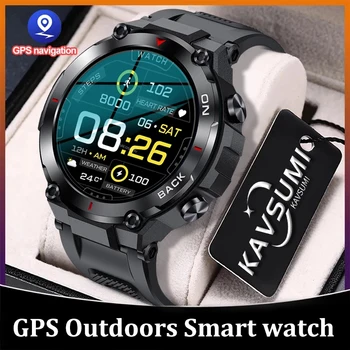 Nov Položaj GPS Pametno Gledati Vojaški Šport na Prostem Fitnes Super Dolgo Pripravljenosti Smartwatch Človek 5ATM Swiming Človek Gledal Za Xiaomi