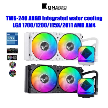 JONSBO TW6-240 Tekoče Vode, Hlajenja CPU Hladilnik Integriran Hladilnik PC Računalnik Primeru 120mm Fan LGA 2011/115x/1200/1700/AM4 AMD