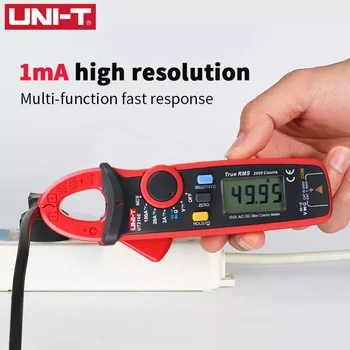 ENOTA UT210E Mini Digital AC DC Trenutno Objemka Merilnik Napetosti Voltmeter 100A Ampermeter Klešče Frekvenca Električna Tester