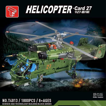 TGL T4013 Ka-27 Helikopter Model Mesto Reševanje Letalo Seriji Majhnih Delcev Zbiranja Igrač gradniki Darilo Za Fante 1800PCS