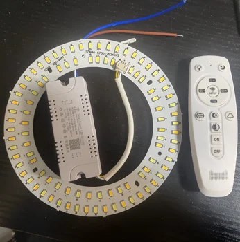 LED tri-color daljinski upravljalnik zatemnitev okrogle stropne svetilke obnovo lučka odbor cev stenj disk obliž označite toplo bela