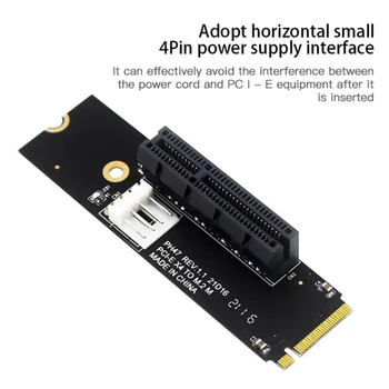 NGFF M. 2 PCI-E 4X Riser Card M2, M Ključ Za Pcie X4 Adapter Z LED Indikator SATA Power Odcepa Za Bitcoin Mining