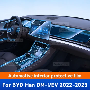Za BYD HAN DM-i EV 2022 2023 Avto Notranje zadeve Menjalnik Plošča armaturni Plošči, sredinski konzoli, Anti-Scratch Zaščitno folijo Dodatki