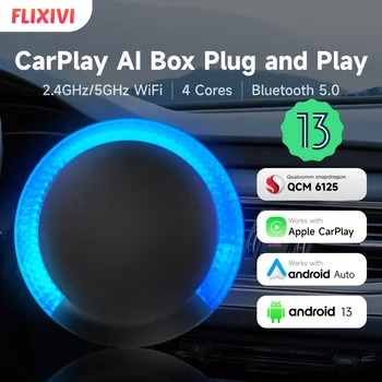 FLIXIVI Android 13 CarPlay AI Polje Wireless Android Auto z Netflix YouTube Multimeida Video Okno s Tovarniško Ožičeno CarPlay