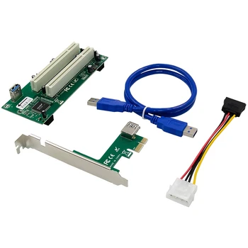 PCI Express Dual PCI Adapter Kartica Pcie X1 Da Usmerjevalnik Prameni 2 PCI Reža za Kartico Riser 2.5 Gbps Podporo Okno Linux