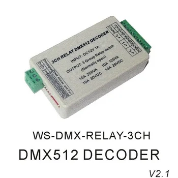 3 Kanal DMX512 LED Krmilnik 3 Kanalni DMX Rele Odbor Izhod Dekoder Preklopi DC12V 10A*3CH Rele Modul LED Krmilnik