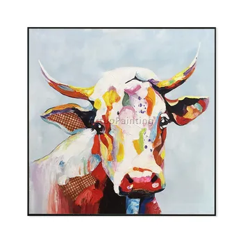 Platno slikarstvo Akril krava slikarstvo Wall art Slike Za Dnevni Sobi doma dekor caudros decoracion plattle nož živali umetnosti