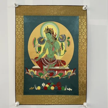 Visoko Precizne Thangka Vezenje Guanyin Bodhisattva, Velikost 54x74cm