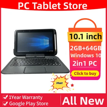 2023 Mini Notebook10.1 Windows 10 INCH 2v1 Tablet PC 2 gb RAM 64 GB ROM Dual Camera Quad Core 1366*768 Zaslon, WIFI