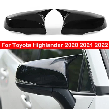 Za Toyota Highlander 2020 2021 2022 Avto Rearview Strani Ogledalo Kritje Rog Krilo Skp Zunanjost Vrata Primeru Prevleko Iz Ogljikovih Vlaken, Črna