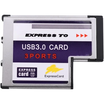 3 Vrata Znotraj USB 3.0, Da Express Card 54 mm Adapter Pretvornik Čipov FL1100