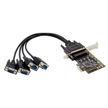 PCIE AX99100 4S DB9 RS232 Serijski Port Kartica, Krmilnik za Kartice PCI Express asix 99100 Čip 4 vrata rs-232, da pci-e com kabel