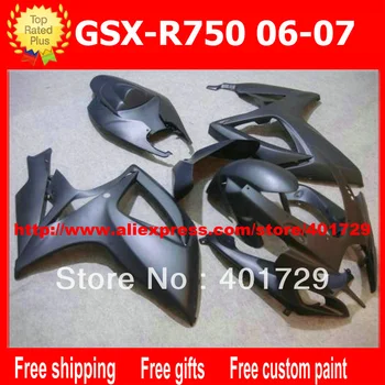 Custome fairings za Suzuki GSXR-600 750 GSX-R600 R750 2006 2007 GSXR600/750 vse ravno black oklep kit AW40