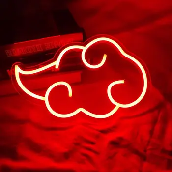 Po meri Neon Znak Akatsuki Oblak Logotip Anime LED Luči Stenski Dekor Doma Spalnica Igralna Soba Dekoracijo Ustvarjalno Darilo