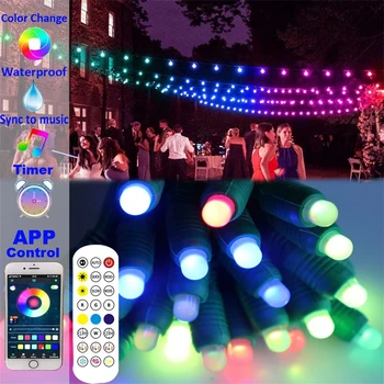 Usb Led Trakovi Luči Smart App Nadzor Pravljice Svetlobo na Prostem Vodotesen RGB LED Niz Luči Garland Stranka Doma, Poroka Dekoracija
