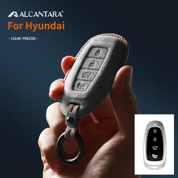 Avto Ključ Primeru Zajema Držalo za Sponke Visoke kakovosti Alcantara Pribor Za Peking-Hyundai Custo Elantra Santafe Ix35 Lafesta