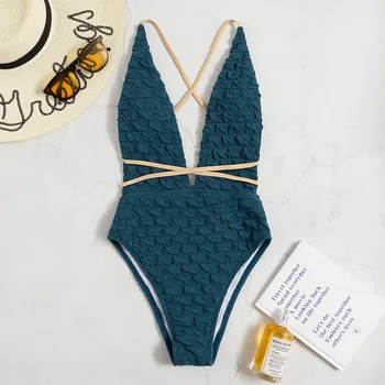 XUAN Dr Seksi Bikini Bikini Komplet Swimwears Temno Zelena za Ženske Bikini Sam Kopalke enodelne Kopalke Barva Traku