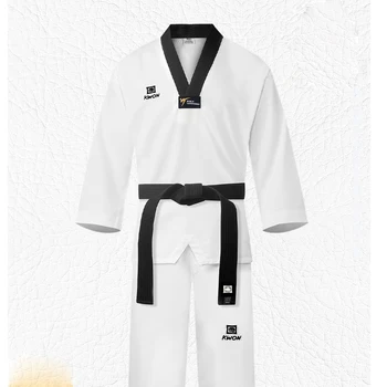 Novo KWON Dihanje, Hitro sušenje Non-stick Odraslih WT Taekwondo Uniforme Lahka Zavesa KWON TF60 Boj proti Obleko velike velikosti 200 cm, 210 cm