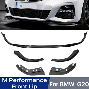 3PCS M Zmogljivost vozila Sprednji Odbijač za Ločevanje Lip Spojler Difuzor Kritje Stražar Body Kit Za BMW Serije 3 G20 G28 2019 2020 2021